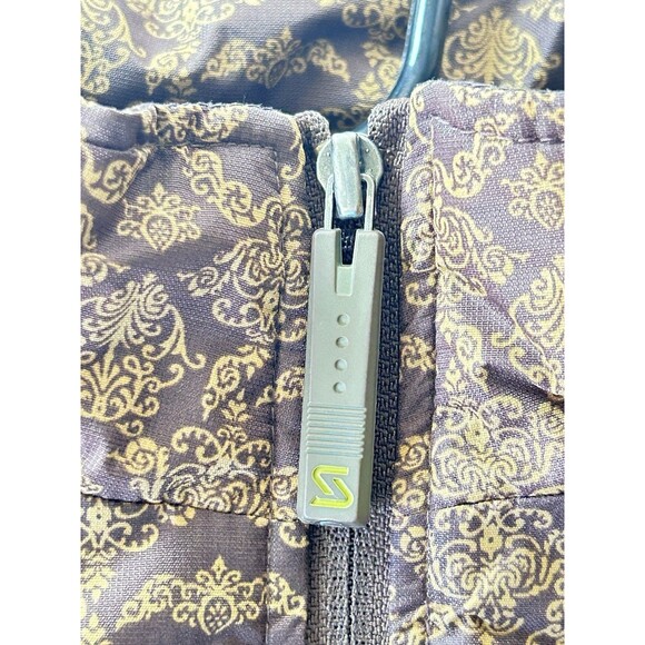 Sims Womens Large Brown Puffer Pockets Drawstring waist Zipped Jacket - Picture 8 of 11